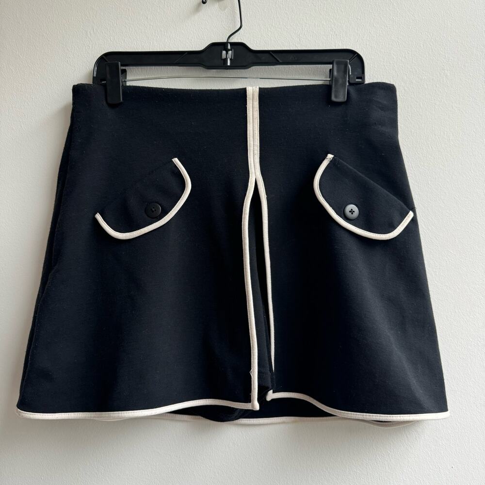 Vintage Express Tricot Nautical Style Skirt/Skort Black - Large - Picture 1 of 7